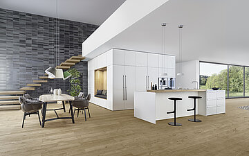 Designer Küche von Leicht in weiß matt